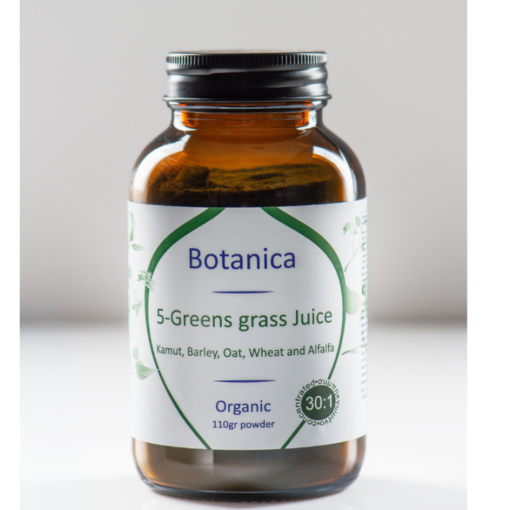Organic 5 Greens grass Powder|Βιολογικός Χυμός 5 Πράσινων σε Σκόνη|110gr