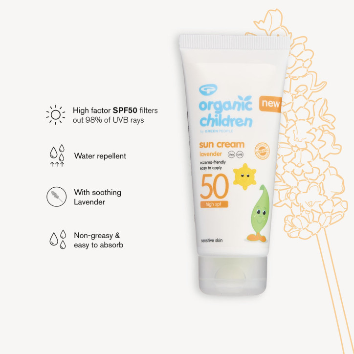 Παιδικό Αντηλιακό με Λεβάντα SPF 50|Organic Children Lavender Sun Cream SPF50 100ml