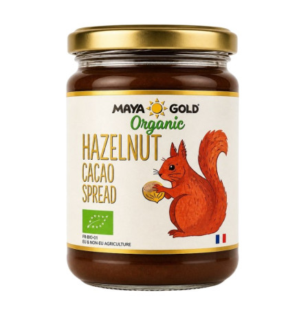 Πραλίνα Φουντουκιού με Κακάο|Maya Gold Organic Cacao Hazelnut Spread 300g