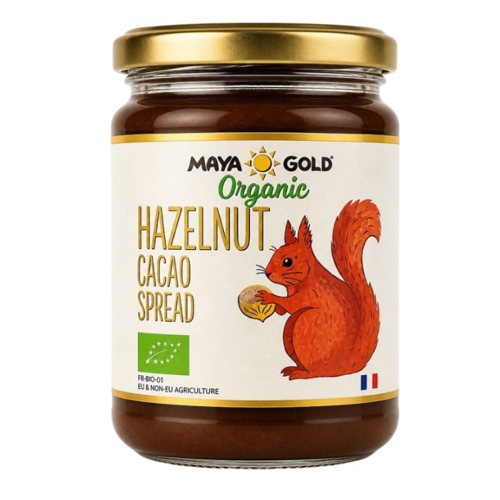 Πραλίνα Φουντουκιού με Κακάο|Maya Gold Organic Cacao Hazelnut Spread 300g
