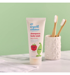 Παιδικό Σαμπουάν & Αφρόλουτρο με Μούρα|Organic Children Shampoo & Shower Gel - Berry Smoothie|200ml