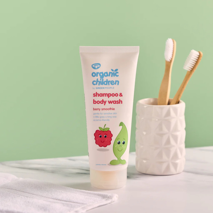 Παιδικό Σαμπουάν & Αφρόλουτρο με Μούρα|Organic Children Shampoo & Shower Gel - Berry Smoothie|200ml