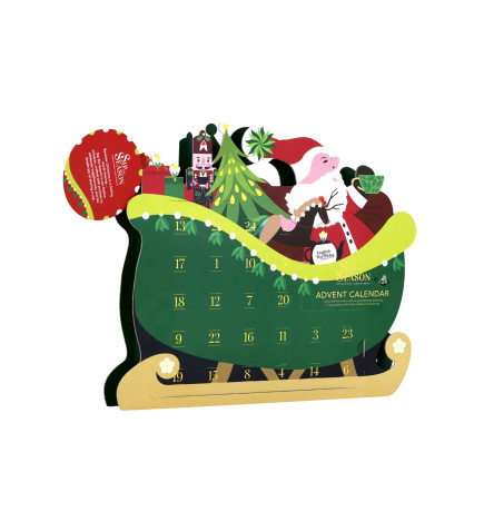 Sleigh Ride Advent Calendar – 24 Organic Pyramid Tea Bags | The English Tea Shop