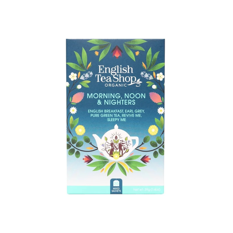 Morning, Noon & Nighters – 20 Βιολογικά Tea Bags | The English Tea Shop