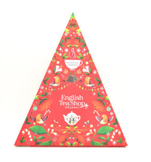 Advent Calendar Triangular Red – 25 Βιολογικά Pyramid Tea Bags | The English Tea Shop